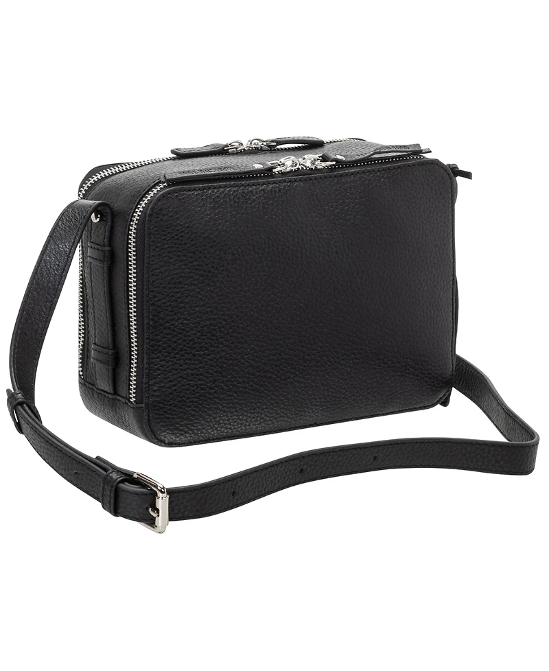 Mancini Women's Pebbled Rachel Camera Style Crossbody Handbag