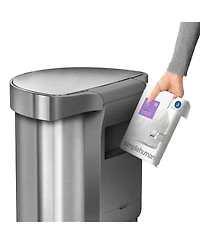 simplehuman Semi-Round Sensor Trash Can, 45 Liters