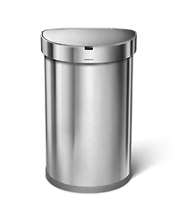 simplehuman Semi-Round Sensor Trash Can, 45 Liters