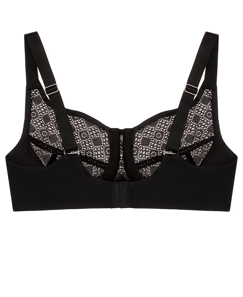 Glamorise Plus Full Figure Wonderwire Lace Comfort Bra 9855