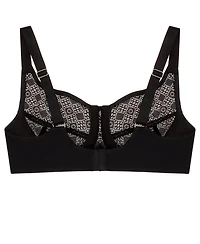 Glamorise Plus Full Figure Wonderwire Lace Comfort Bra 9855