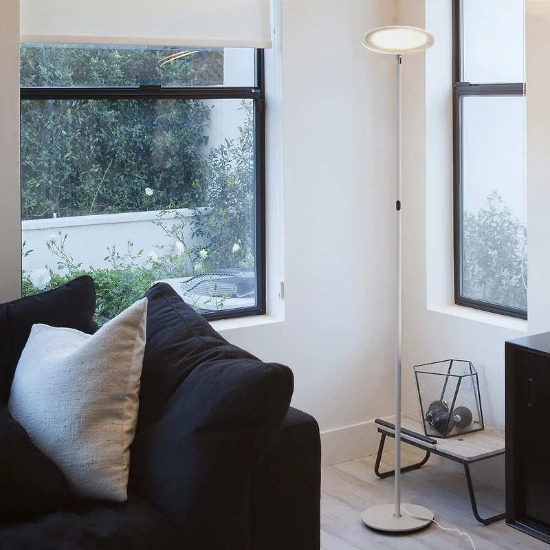 Sky 63" Super Bright Led Torchiere Modern Floor Lamp with Adjustable Head