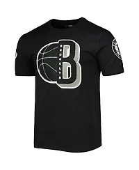 Men's Pro Standard Black Brooklyn Nets Mash Up Capsule T-shirt