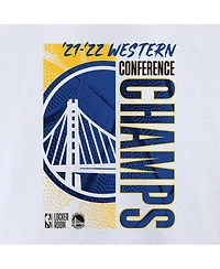 Women's Fanatics White Golden State Warriors 2022 Western Conference Champions Plus Locker Room V-Neck T-shirt