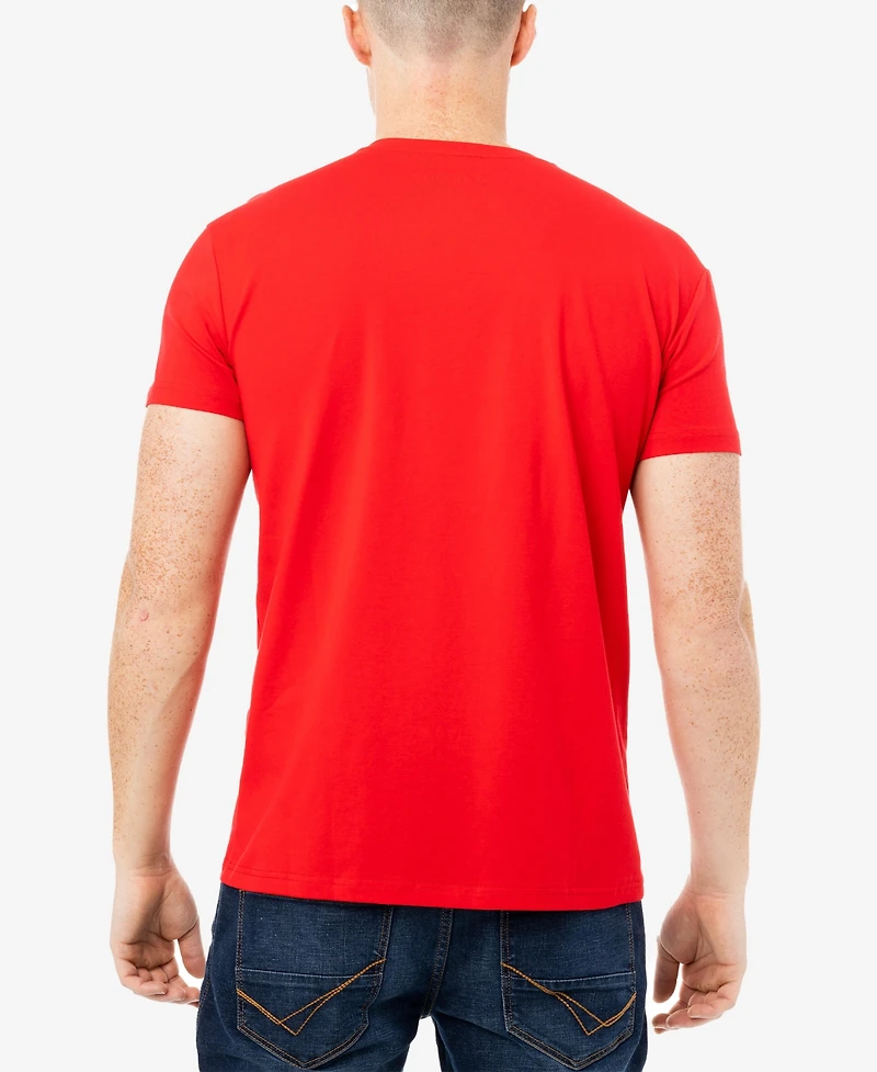 X-Ray Men's Basic Notch Neck Short Sleeve T-shirt