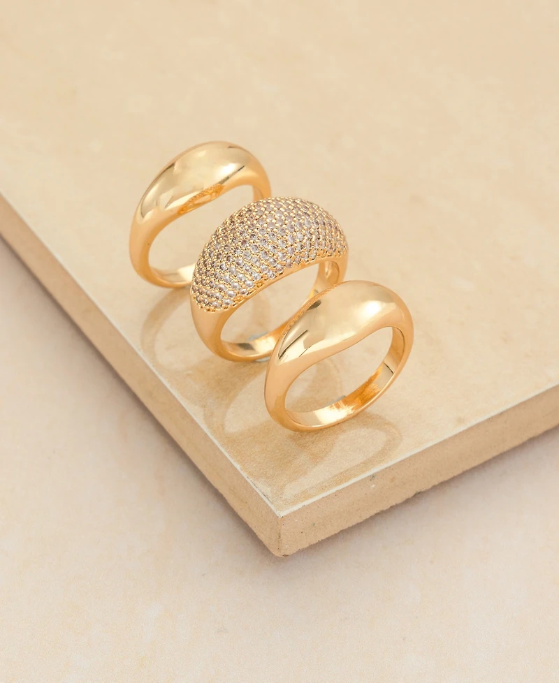 Ettika 18K Gold Timeless Glamour Ring Set