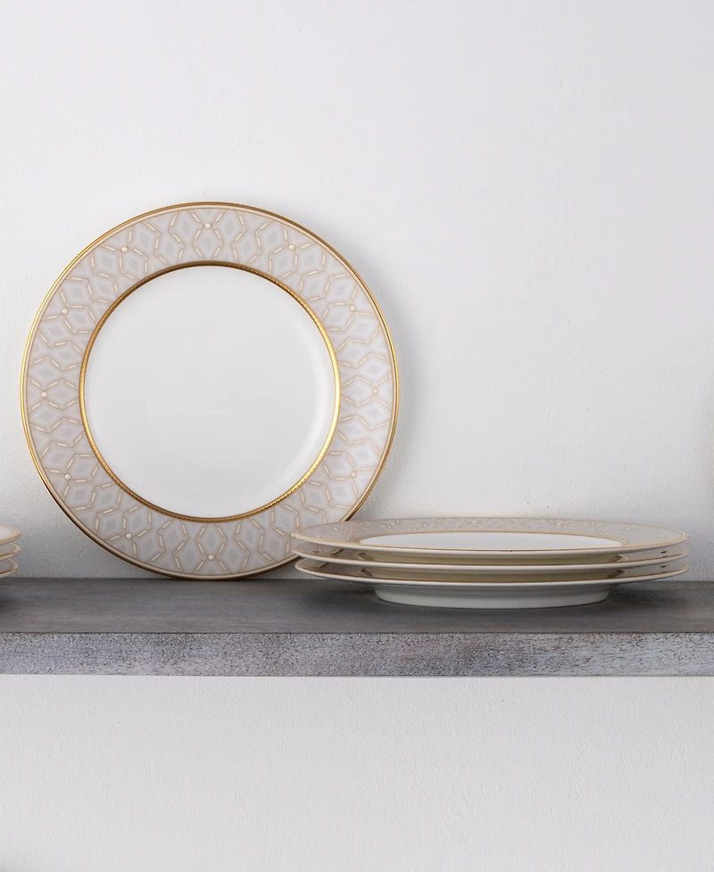 Noritake Noble Pearl Set Of 4 Salad Plates, 8-1/2"