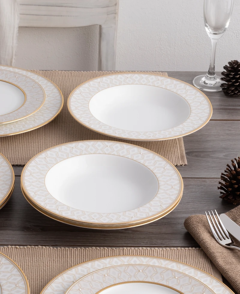 Noritake Noble Pearl Set Of 4 Soup Bowls, 8 1/2" 12 Oz.