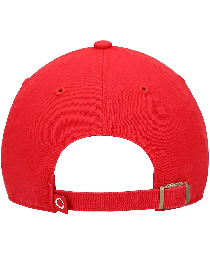 Youth Unisex Red Cincinnati Reds Team Logo Clean Up Adjustable Hat
