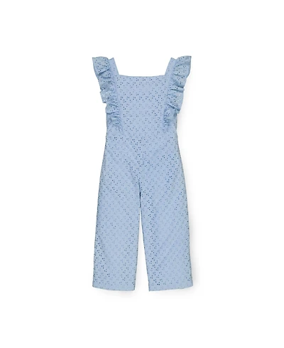 Hope & Henry Baby Girls Wide Leg Short Ruffle Sleeve Jumpsuit