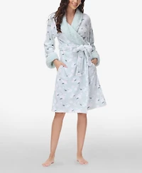 Ink+Ivy Women's Printed Plush Robe