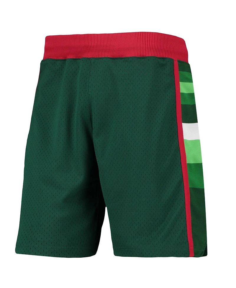 Men's Mitchell & Ness Green Milwaukee Bucks 1983-84 Hardwood Classics Authentic Shorts