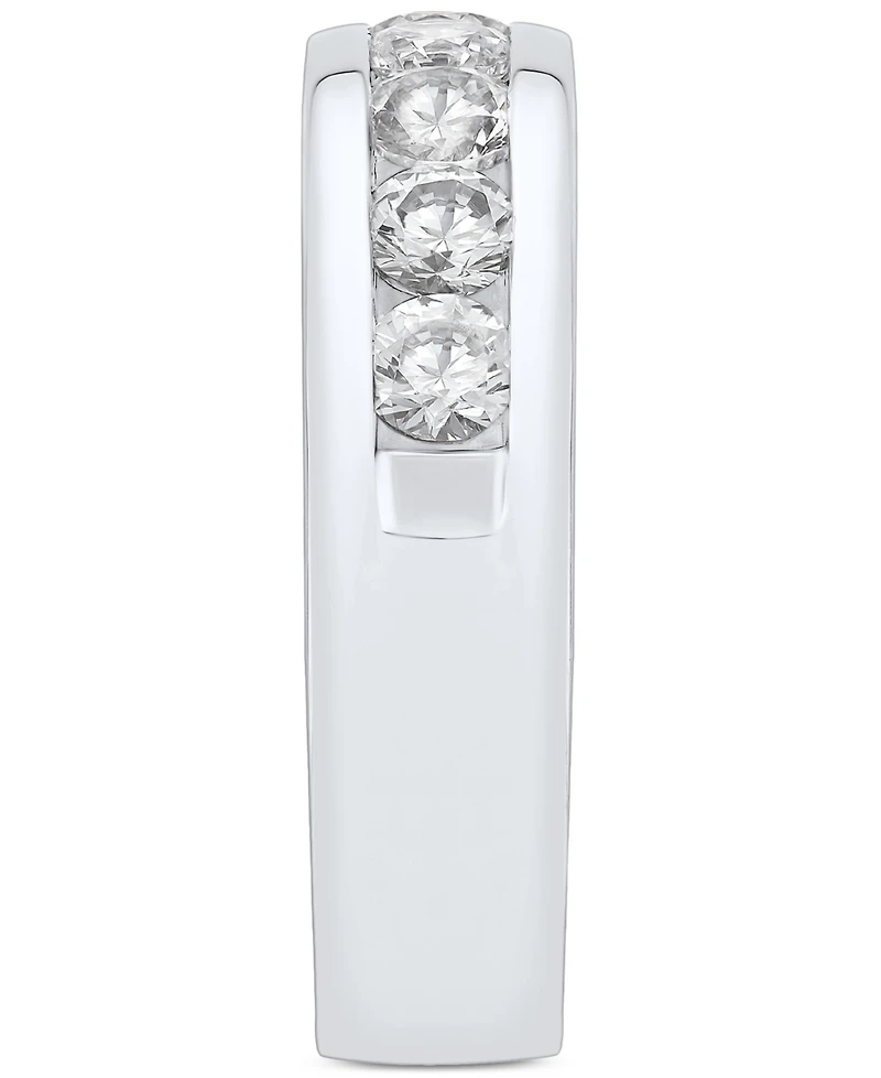 Grown With Love Men's Lab Diamond Band (1-1/2 ct. t.w.) 10k White Gold