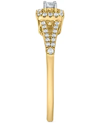 Diamond Halo Bridal Set (1/3 ct. t.w.) in 14k White, Yellow or Rose Gold