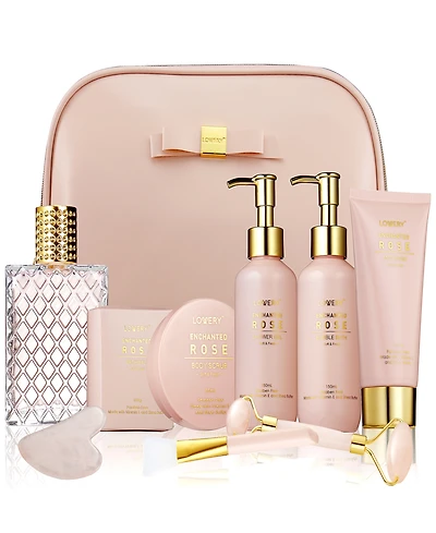 Lovery 10-Pc. Luxury Enchanted Rose Home Spa Gift Set