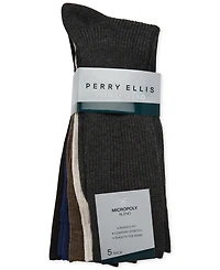 Perry Ellis Portfolio Men's 5-Pk. Ribbed Crew Socks