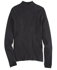I.n.c. International Concepts Women's Detail Ribbed Mock Neck Sweater, Created for Macy's
