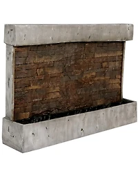 Sunnydaze Decor Ancient Wall 24-Inch Polyresin Wall-Mounted Outdoor Fountain - Electric Submersible Pump - 3-Gallon Water Capacity