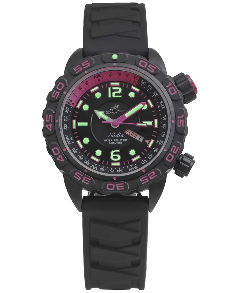 Abingdon Co. Women's Automatic Nadia Silicone Strap Watch 35mm