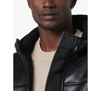 Marc New York Men's Donohue Faux Leather Fleece-Lined Parka Jacket