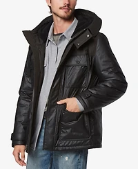 Marc New York Men's Harrigan Resin & Faux Wool Combo Parka