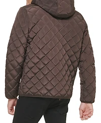Kenneth Cole Men's Diamond Quilted Hooded Jacket