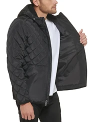 Kenneth Cole Men's Diamond Quilted Hooded Jacket