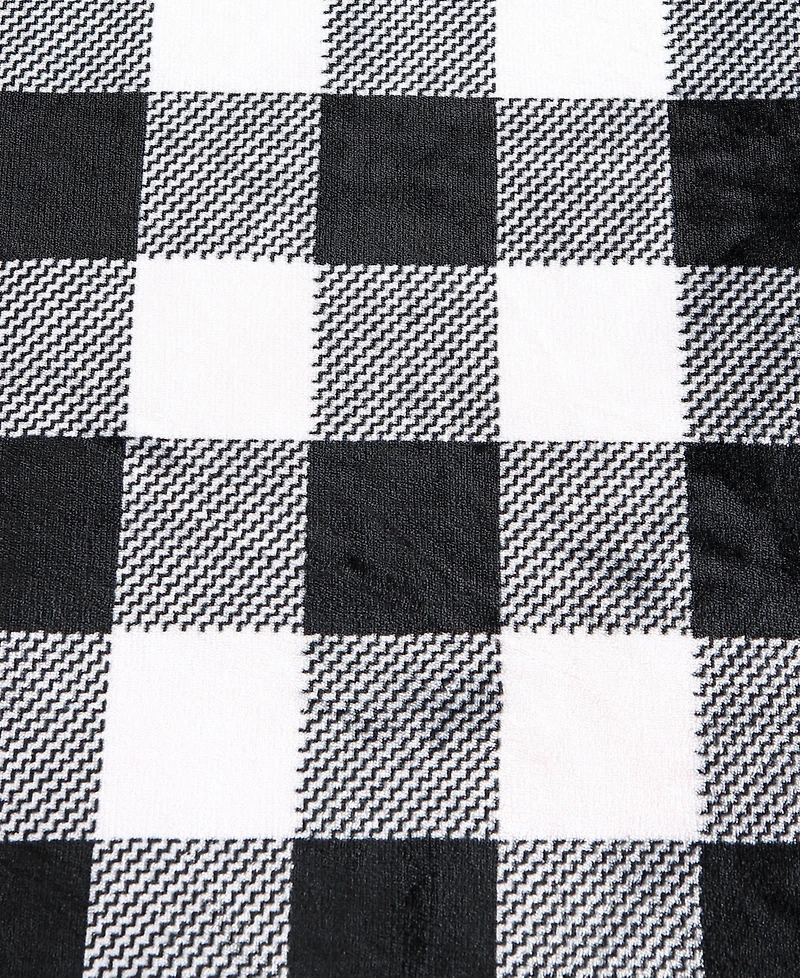 Eddie Bauer Cabin Plaid Ultra Soft Plush Fleece Reversible Blanket
