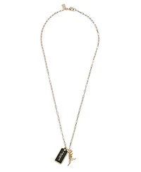 Coach Women's Signature Tag Pendant Necklace