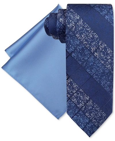 Steve Harvey Men's Paisley Square Tie & Pocket Square Set