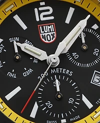 Luminox Men's Swiss Chronograph Pacific Diver Yellow Rubber Strap Watch 44mm