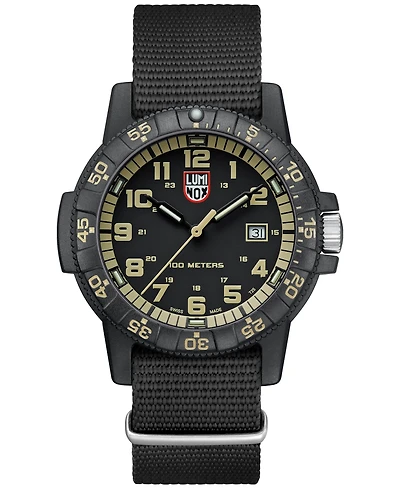 Luminox Men's Swiss Leatherback Sea Turtle Giant Dive Black Nato Strap Watch 44mm