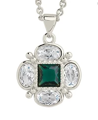 Sterling Forever Cubic Zirconia Hermia Pendant Necklace