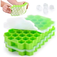 Zulay Kitchen Honeycomb Shaped Silicone Ice Cube Tray - 2 Pc.