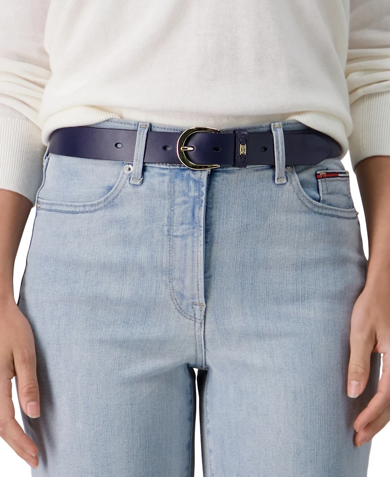 Tommy Hilfiger Women's Signature Leather Jean Belt