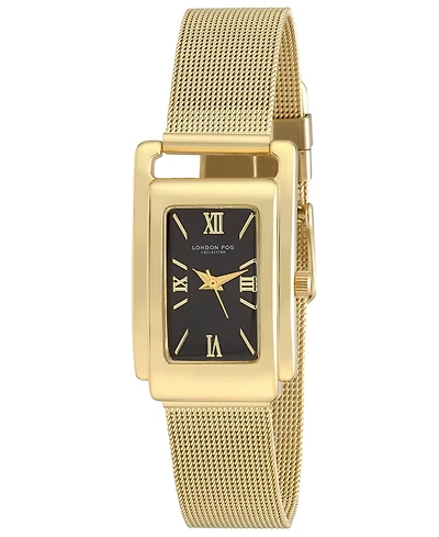 London Fog Women's Thames Gold-Tone Alloy Mesh Bracelet Watch 33mm