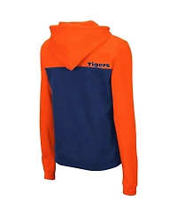 Women's Colosseum Orange, Navy Auburn Tigers Aidan Half-Zip Hoodie