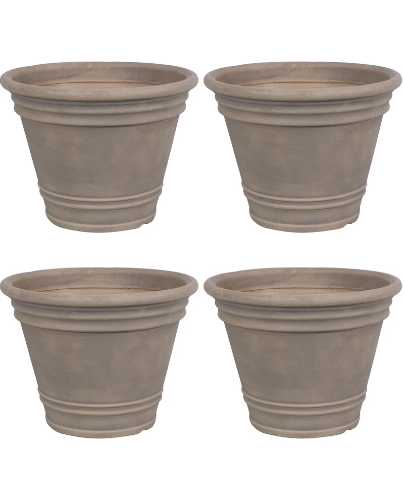 Franklin 20" Outdoor Plant Pot - Uv-Resistant Polyresin Flowerpot for Indoor or Outdoor Use