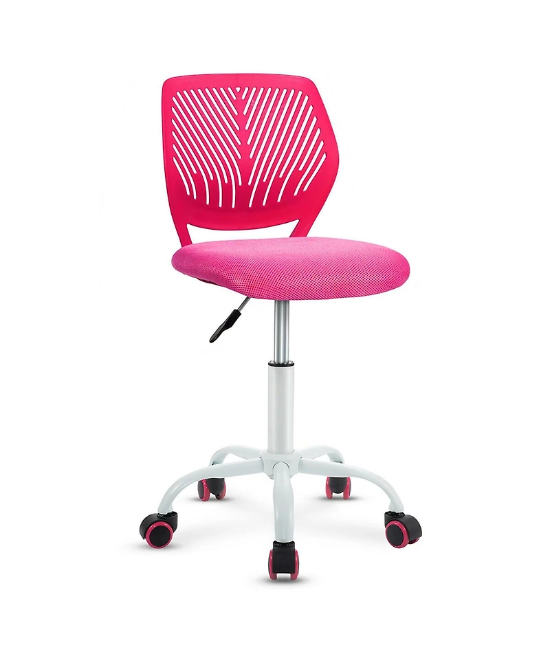 Office Task Desk Armless Chair Adjustable Mid Back Swivel