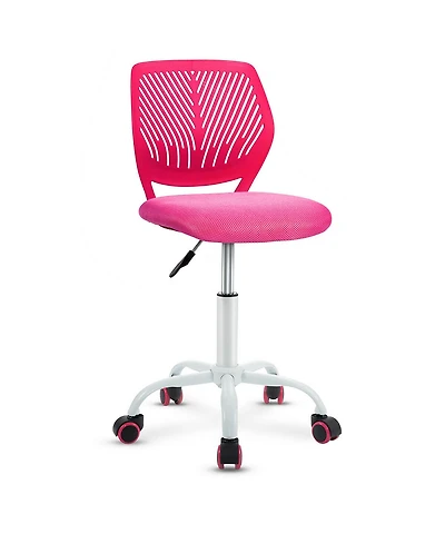 Office Task Desk Armless Chair Adjustable Mid Back Swivel