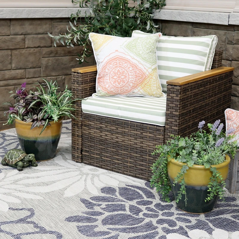 Chalet Outdoor/Indoor High-Fired Glazed Uv- and Frost-Resistant Ceramic Planters with Drainage Holes