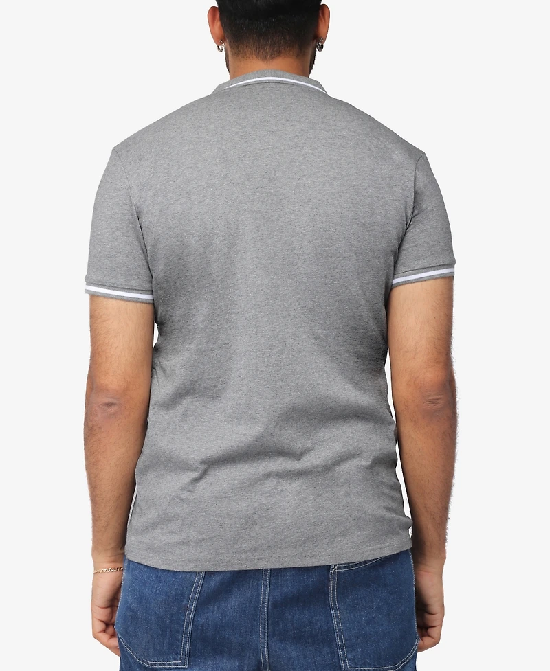 X-Ray Men's Basic Short Sleeve Rib Polo Shirt