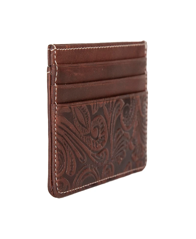 Lucky Brand Men's Western Embossed Leather Card Case