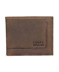 Lucky Brand Men's Grooved Leather Bifold Wallet