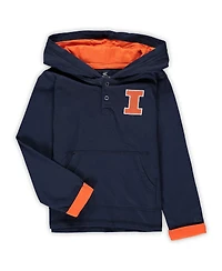 Toddler Boys Colosseum Navy, Heathered Gray Illinois Fighting Illini Poppies Hoodie and Sweatpants Set