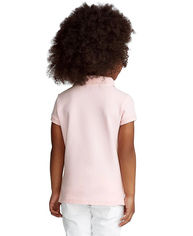 Polo Ralph Lauren Girls 2T-6X Short Sleeve Stretch Cotton Mesh Shirt