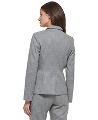 Tommy Hilfiger Women's Glen Plaid Single-Button Blazer