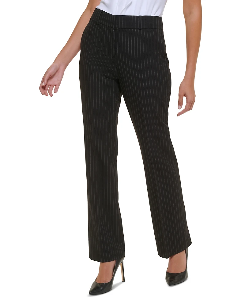 Tommy Hilfiger Women's Striped Sutton Straight-Leg Trousers