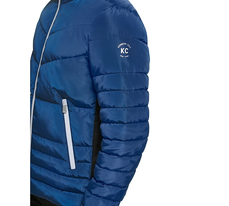 Kenneth Cole Men's Mixed Quilted Puffer Jacket