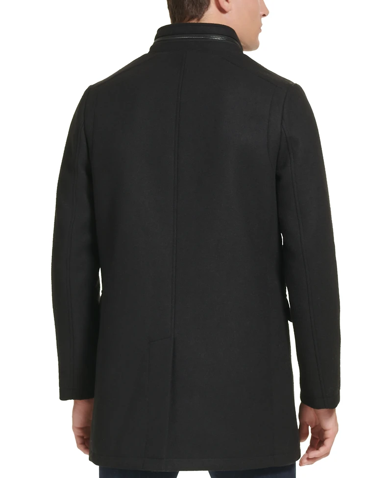 Kenneth Cole Men's Wool Button Car Coat